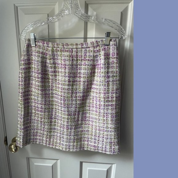 Karen Scott Purple & Green Tweed Suit - Picture 9 of 13